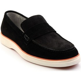 Resim Bambi Siyah Leather Erkek Loafer Ayakkabı E01054184802 Siyah 