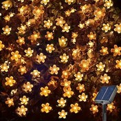 Resim Güneş Enerjili Kiraz Çiçeği Işıkları - 100/50/20 LED'ler, IPX4 Yüksek Kaliteli Dış Mekan Güneş Işıkları, Paskalya, St. Patrick Günü, Anneler Günü, Partiler, Ramazan, Düğünler, Tatil Bahçe Çit Patio Çim Noel Ağacı Süslemeleri için Uygun 