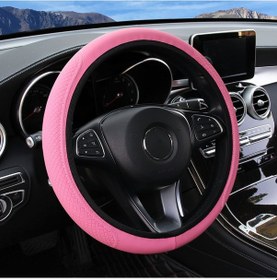 Resim Tenfowee "yumuşak Mikrofiber Deri Direksiyon Kılıfı - 37-38cm Çap İçin, Kaymayı Önler, Rahat Tutuş" Koyu Mavi 