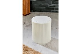 Resim Line Çizgili Yuvarlak Kapaklı Klik Çöp Kovası Banyo Mutfak 