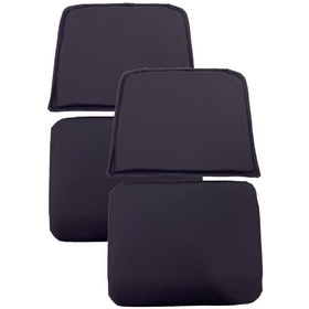 Resim Knsz minder seti 2 li mazlum mor suni deri oturma ve sırt tel sandalyesi minderi bir arada 