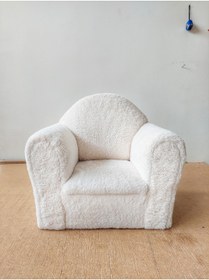 Resim yupo bebek baby equipment Teddy Bear Krem Rengi ahşap Çocuk Koltuğu Sandalye Berjer Desenli Koltuk 