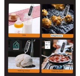 Resim Dijital Gıda Termometresi Sıvı Gıda Et Su Süt Mama Sıcaklık Ölçer 