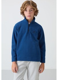 Resim Tommylife Tommy Life Parlament Kalın Yumuşak Dokulu Standart Fit Nakışlı Polar Erkek Çocuk Sweatshirt - 11221 Parlament 