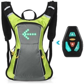 Resim Mufunye Led Dönüş Sinyali Sırt Çantası Ipx5 Su Geçirmez Yansıtıcı Sırt Çantası Yön Göstergesi Usb Çok Renkli 