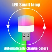 Resim Otomatik Renk Değiştiren USB LED Gece Lambası, Arabalar, Yatak Odaları ve Komodinler için Taşınabilir Enerji Tasarruflu Atmosfer Lambası, Mini USB Güçlü Dekoratif Işık, Yatak Odası İçin LED Işıklar 
