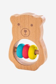 Resim Ahşap Montessori Çıngırak Diş Kaşıyıcı, Duyusal ve Motor Gelişim Oyuncağı 6 Ay+ 