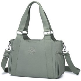 Resim Smart Bags Günlük Orta Boy Su Geçirmez Krınkıl Kumaş Kadın Omuz Çantası Yeşil 