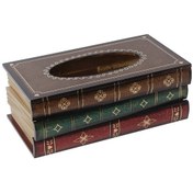Resim Vkemall Ev Restoran İçin Zarif Antik Kitap Peçetelik Yenilikçi Mendil Kutusu Tutucu 