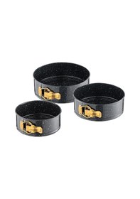 Resim Emsan Circle 3'lü Kek Kalıbı Seti 16-18-20 Cm Kelepçeli 