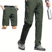 Resim Erkek Taktiksel Kargo Pantolonu - Dayanıklı, Hızlı Kuruyan ve Nefes Alabilen Polyester, Yürüyüş, Koşu, Balıkçılık, Kamp ve Açık Hava Aktiviteleri için Ayarlanabilir Bel Bandı ile Hafif, İlkbahar / Sonbahar Şortları 