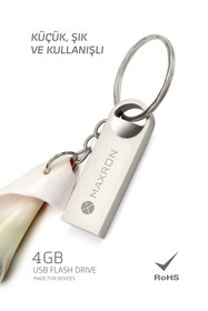 Resim Maxron 4 GB Flash Bellek Metal Gövde Ömür Boyu Garantili Güvenli Usb Bellek Data Traveler 