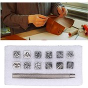 Resim BGA Leathercraft deri desen dekoratif damga seti deri stamp craft 