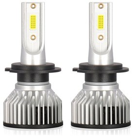 Resim Aubyhe H7 Led Araba Farları, 6000k Soğuk Beyaz Işık, 4000lm Parlaklık, Ip68 Su Geçirmez, 9-36v Geniş Voltajlı, Soğutma Fanlı, Araçlar İçin Ön Far Seti 
