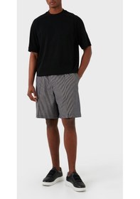 Resim Emporio Armani Erkek Short 3D1Pe2 1Npız F014 Siyah-Beyaz Siyah - Beyaz 