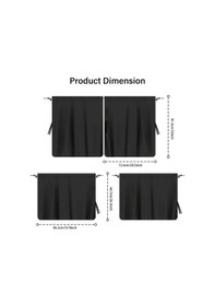 Resim Dashanshop 4 Adet Oxford Araç Perdesi Siyah Arka Koltuk Ve Yan Cam Stor Perde 