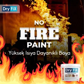 Resim Dryfix 18 kg Beyaz No-Fire Paint Alev Almayan Yanmaz Boya Yangın Geciktiric1 