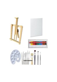 Resim Hobi-Market Akrilik Boya Başlangıç Seti-Masaüstü Şövale Promosyon 