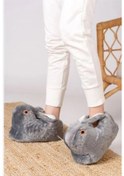 Resim Mergenshoes Unisex Hayvanlı Tavşanlı Panduf Gri Gri 