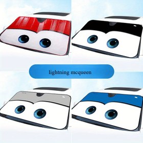 Resim 1 adet Disney Cars Lightning McQueen Rüzgarlık Güneşlik - UV Koruma ve Isı Azaltma, Tüm Araçlar İçin Taşınabilir, Kırmızı ve Mavi Tasarımıyla Şık Ön Cam Güneşlik, Araba İçin Güneşlik, Eğlenceli Araba Aksesuarı, Dikişsiz Güneşlik 