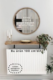 Resim TALAŞTOZUM Atlantik Çam Petek Üstü Tak Çıkar , Uçan Raf & Dresuar Duvar Montajsız Oval Kesim 100 Cm 