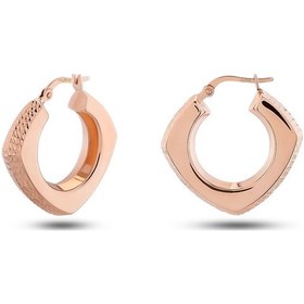 Resim Moom Mücevherat Kadın 14 Ayar Rose Altın V Küpe N11.15591 