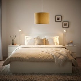 Resim Abajur başlığı, koyu sarı kadife, 42 cm 