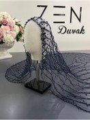 Resim ZEN DUVAK Lacivert Incili Duvak 