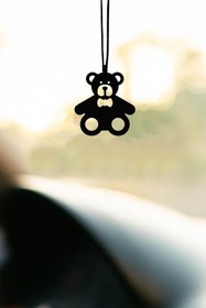 Resim mufamet Metal Ayıcık Motifli Dikiz Aynası Süsü Oto Aksesuar Araba Süsü 