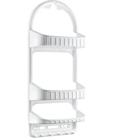 Resim 3 Katlı Vantuzlu Banyo Köşe Duş Rafı Askı Kancalı Raf Şampuanlık Çok Renkli 