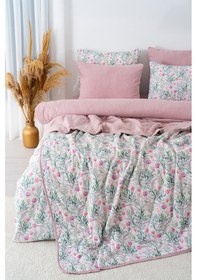 Resim Rivaistanbul Cherie Çift Kişilik Nevresimli Pike Takımı - 7 Parça Çeyiz Seti Pembe 