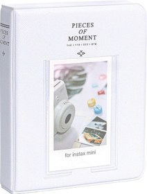 Resim Fujifilm Instax Mini 12 Fotoğraf Makinesi + 10'lu Film + Kıskaçlı Stand + Pvc Albüm + Simli Pleksi Kılıf Seti Beyaz 