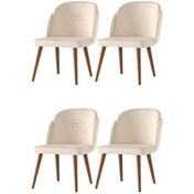 Resim Sweethomemasasandaly 4 Adet Limon Sandalye Ahşap Ceviz Sandalye Mutfak Salon Yemek Oda 