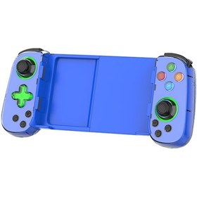 Resim Cbtx D7 Game Console Bluetooth Gamepad İçin Gerilebilir Kablosuz Denetleyici Sol / Sağ Salon Rocker Oyun Kolu Mavi 