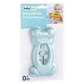 Resim Babyjem Kurbağa Banyo Oda Termometresi Turkuaz - Turkuaz 