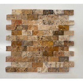 Resim Doğaltaş Scabas Traverten Patlatma Taş 2,3x4,8 Cm Duvar Kaplaması 