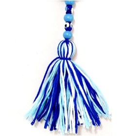 Resim Ponponlu Nazar Boncuğu Desenli El Yapımı Mini Kapı, Duvar ve Araba Süsü 