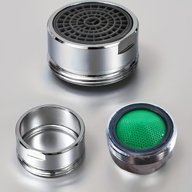 Resim 2/4 Adet Su Tasarruflu Musluk Nozulu - Mutfak ve Banyo Muslukları için Değiştirilebilir Dişli Havalandırma Başlığı, Ağ Filtreli, Dayanıklı Plastik, Kolay Kurulum (Yeşil/Siyah) 
