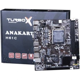 Resim Turbox Workteam H61C Sata,m2 Ddr3 1600MHZ USB 2.0 VGA HDMI Ses Gigabit Ethernet 1155P 2.3.gen Anakart 