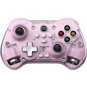 Resim Z01x Şeffaf Tasarımlı Bluetooth Gamepad Altı Eksenli Çift Motorlu Titreşimli Oyun Denetleyicisi - Pembe 