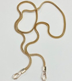 Resim Çanta Zinciri Uçları Klipsli 120 Cm Hasır Modeli Gold Gold Çok Renkli 