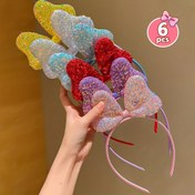 Resim 6 adet Parıltılı Kurdele Saç Bandı - Gençler İçin Büyük Parıltılı Payet Kurdeleler Çeşitli Renklerde (Pembe, Mavi, Yeşil, Sarı, Mor) - Mükemmel Hediye, Saç Aksesuarları, Parti Saç Bandı, Eğlenceli Saç Bandı, Dayanıklı Saç Bandı, Saç Bandı/Kurdeleler İçin, Saç Aksesuarları İçin, Okul Saç Bandı İçin, Saç Tokaları İçin 