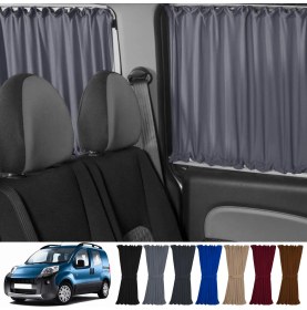 Resim Oto Pandami Peugeot Bipper 2008-2014 Uyumlu Gri Raylı Oto Perde Takımı 