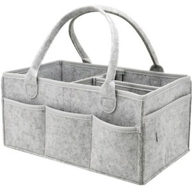 Resim Geekyou Gri Bebek Bezi Mami Çantası - Emzik Bezi Depolama, Seyahat Ve Ev İçin Kullanıma Uygun, Hafif Ve Dayanıklı Organize Torba Gri 