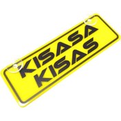 Resim Kısasa Kısas Yazılı Sarı Dekor Plaka Vantuzlu Cam Süsü 