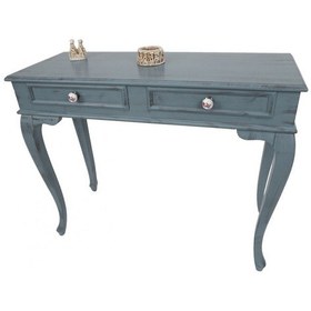 Resim 100 Cm Çekmeceli Gri Eskitme Konsol Dresuar & Makyaj Masası Gri 
