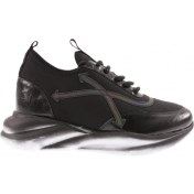 Resim DGN 311 Kadin Kalin Taban Yazi Detayli Sneakers Ayakkabi 