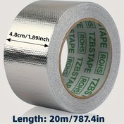 Resim 20m Ağır Hizmet Tipi Yüksek Sıcaklığa Dayanıklı Fiberglas Alüminyum Folyo Bant HVAC Sızdırmazlık ve Yalıtım için - Su Geçirmez, Yangına Dayanıklı Kanal Bandı Borular, Hava Kanalları, Güneş Boruları için - Ahşap, Plastik, Cam, Metal, Taş Yüzey Uyumlu 