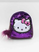 Resim Işıklı Pullu Detay Fermuarlı Tela Astarlı Hello Kitty Çocuk Sırt Çantası 
