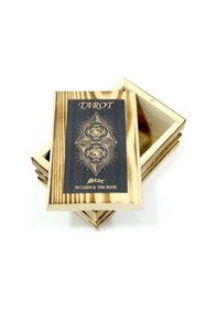 Resim Ahşap Kutulu 78 Kartlı Tarot Seti 
